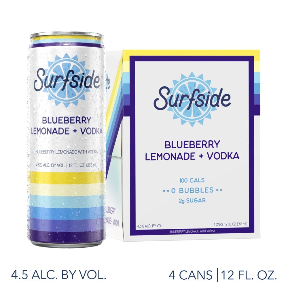 Surfside Blueberry Lemonade + Vodka (4-pack, 12 fl oz)